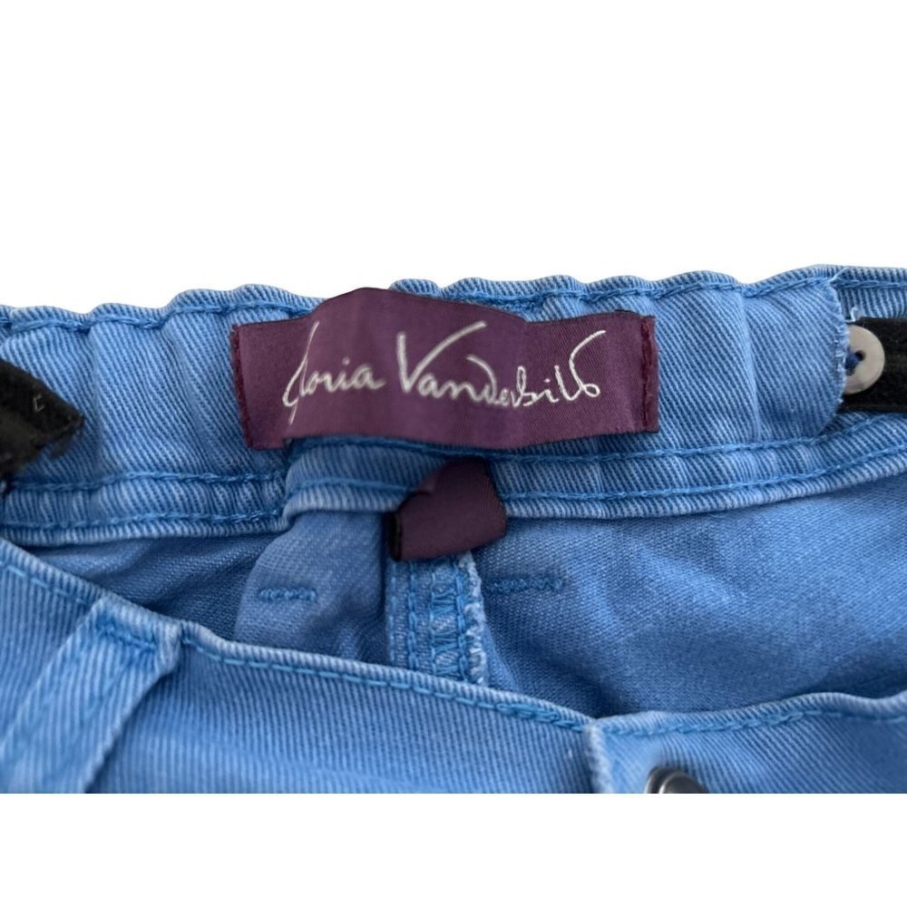 Gloria Vanderbild Blue Jeans with Daisies LOVE PEACE Embroidered Patches - Picture 13 of 14